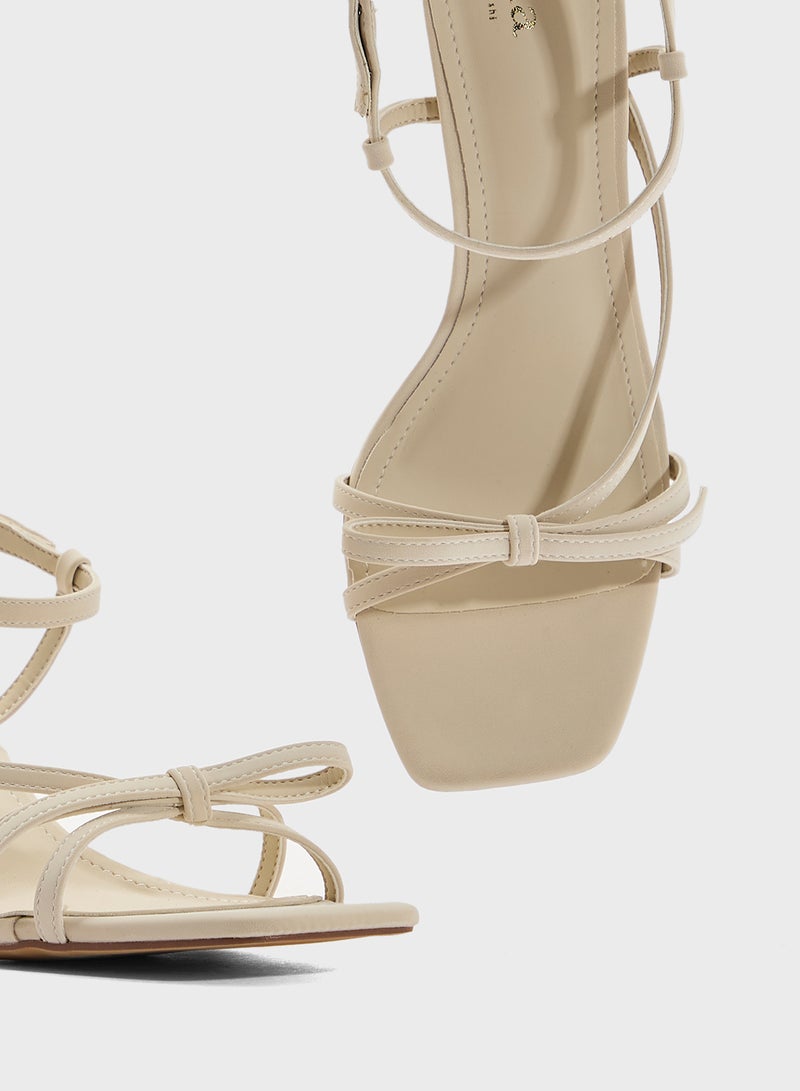 ELLA Heeled Sandal Wih Bow  - Image 4