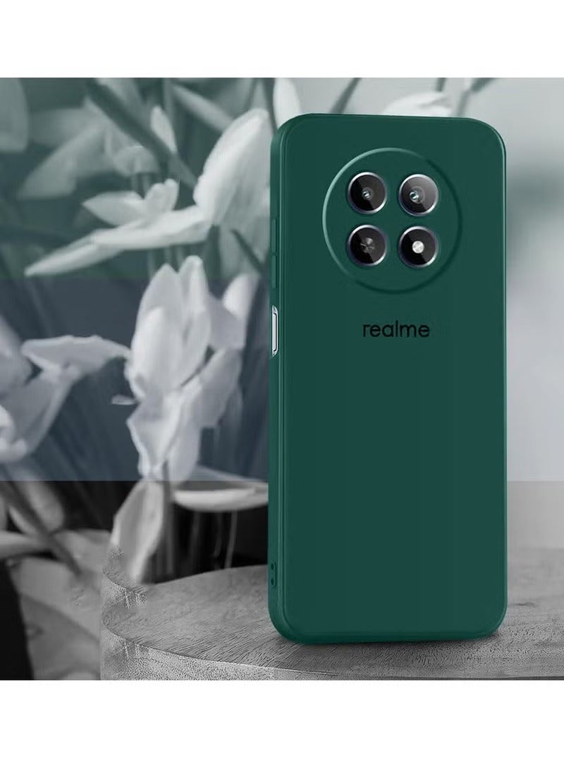 TIGER Premium Soft Liquid Silicone Case for Realme 12 5G (2024) – Shockproof, Anti-Scratch, Slim Protective Back Cover – Smooth Soft-Touch Grip, Camera & Screen Protection, Drop-Resistant Silicone Case – Dark Green - Image 3