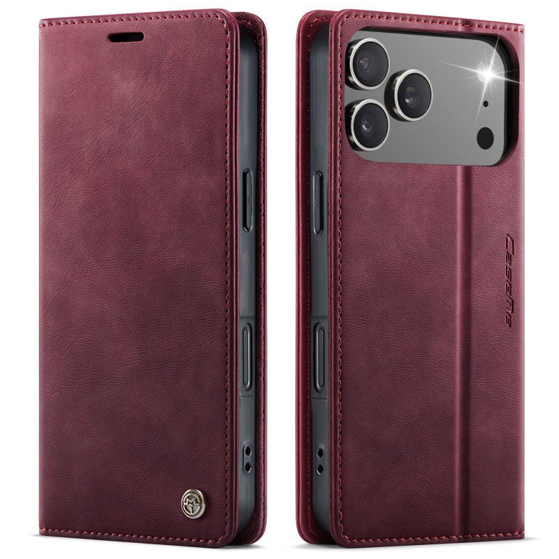 Drop Protection Samsung Galaxy S26 for Samsung S26 Ultra Samsung S26 with Card Holder and Kickstand in Red - Image 1