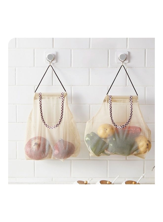 NIBEMINENT 2-Piece Vegetable Storage Bag Set Beige/Brown 28x25.5cm  - Image 1