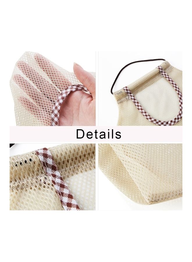 NIBEMINENT 2-Piece Vegetable Storage Bag Set Beige/Brown 28x25.5cm  - Image 4