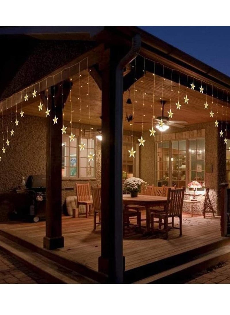 كابتن تيك Lights For Garden Battery Powered Outdoor Light Twinkle Star LED Curtain String Lights - LED Curtain String Lights, Window Curtain Lights with Ramadan Gift Decoration, 2.5M - Image 4