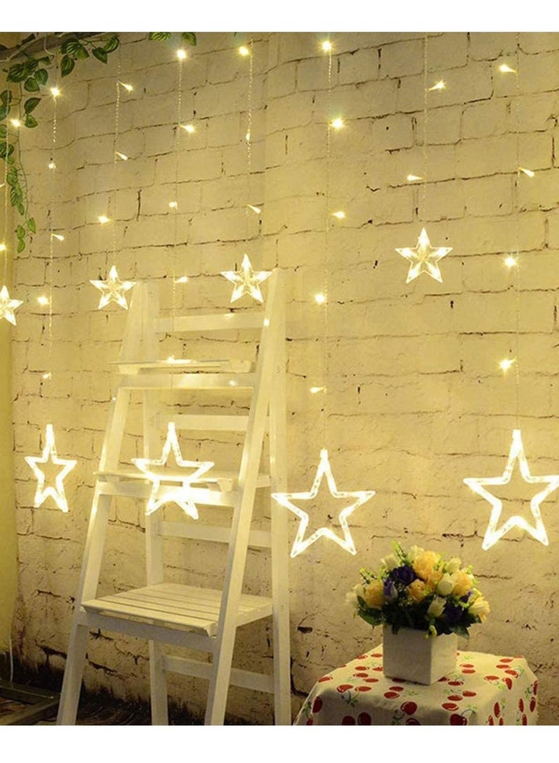 كابتن تيك Lights For Garden Battery Powered Outdoor Light Twinkle Star LED Curtain String Lights - LED Curtain String Lights, Window Curtain Lights with Ramadan Gift Decoration, 2.5M - Image 5