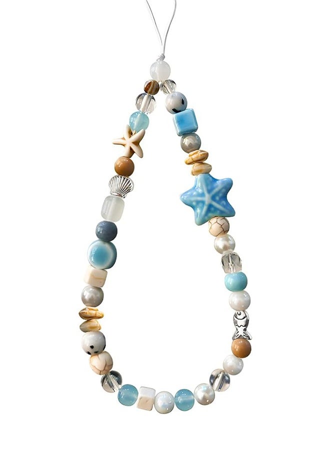 واي جيه سلسلة مفاتيح للهاتف مزينة باللؤلؤ والخرز كاواي، حاملة هاتف لطيفة بعقدة القوس - Image 1