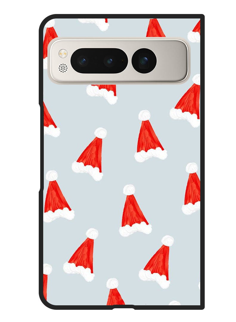 Theodor Protective Case Anti Scratch Shock Proof Bumper Cover for Google Pixel Fold Christmas Caps - Image 1