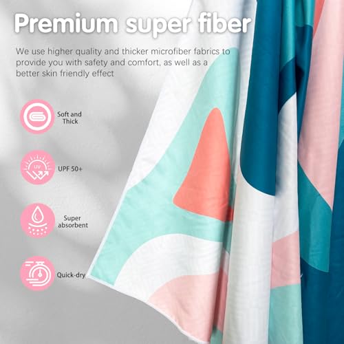 PY SUPER MODE 2 Pack Beach Towel - 75 x 35 inches Quick Dry Microfiber Beach Towels Oversized, Lightweight Soft and Absorbent Bath Towel Suitable for Swimming Pool Camping for Adults - Image 3