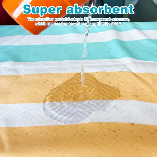 PY SUPER MODE 2 Pack Beach Towel - 75 x 35 inches Quick Dry Microfiber Beach Towels Oversized, Lightweight Soft and Absorbent Bath Towel Suitable for Swimming Pool Camping for Adults - Image 4