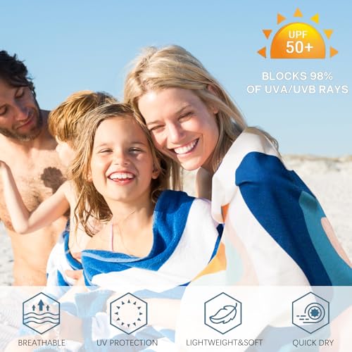 PY SUPER MODE 2 Pack Beach Towel - 75 x 35 inches Quick Dry Microfiber Beach Towels Oversized, Lightweight Soft and Absorbent Bath Towel Suitable for Swimming Pool Camping for Adults - Image 2