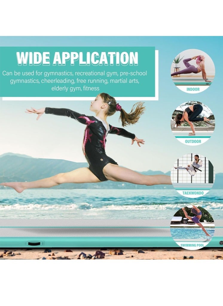 Generic - Inflatable Air Tumbling Mat, Gymnastics Tumble Track, 10 CM Thickness Air Mats for Home Use Training Cheerleading Water Yoga with Inflatable Pumps - Image 1