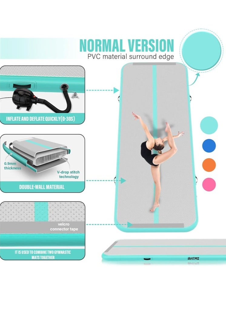 Generic - Inflatable Air Tumbling Mat, Gymnastics Tumble Track, 10 CM Thickness Air Mats for Home Use Training Cheerleading Water Yoga with Inflatable Pumps - Image 1