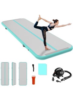Inflatable Air Tumbling Mat, Gymnastics Tumble Track, 10 CM Thickness Air Mats for Home Use Training Cheerleading Water Yoga with Inflatable Pumps