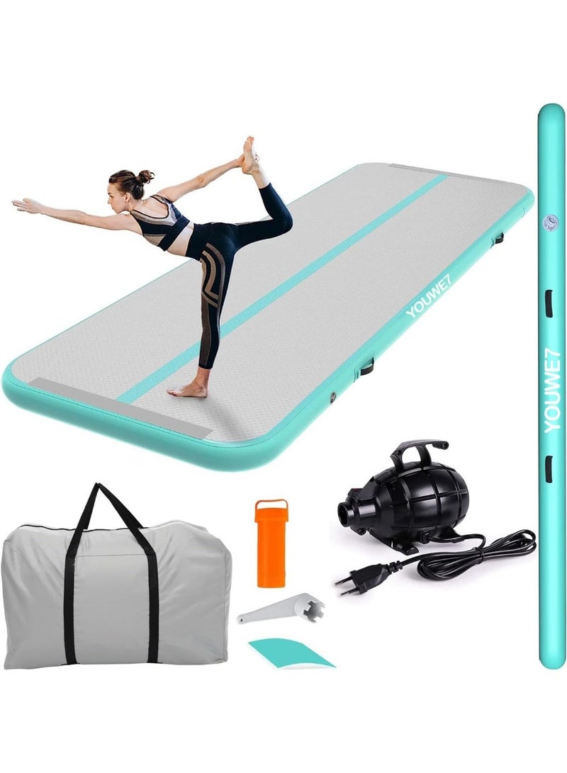 YOUWE7 Inflatable Air Tumbling Mat, Gymnastics Tumble Track, 10 CM Thickness Air Mats for Home Use Training Cheerleading Water Yoga with Inflatable Pumps - Image 1