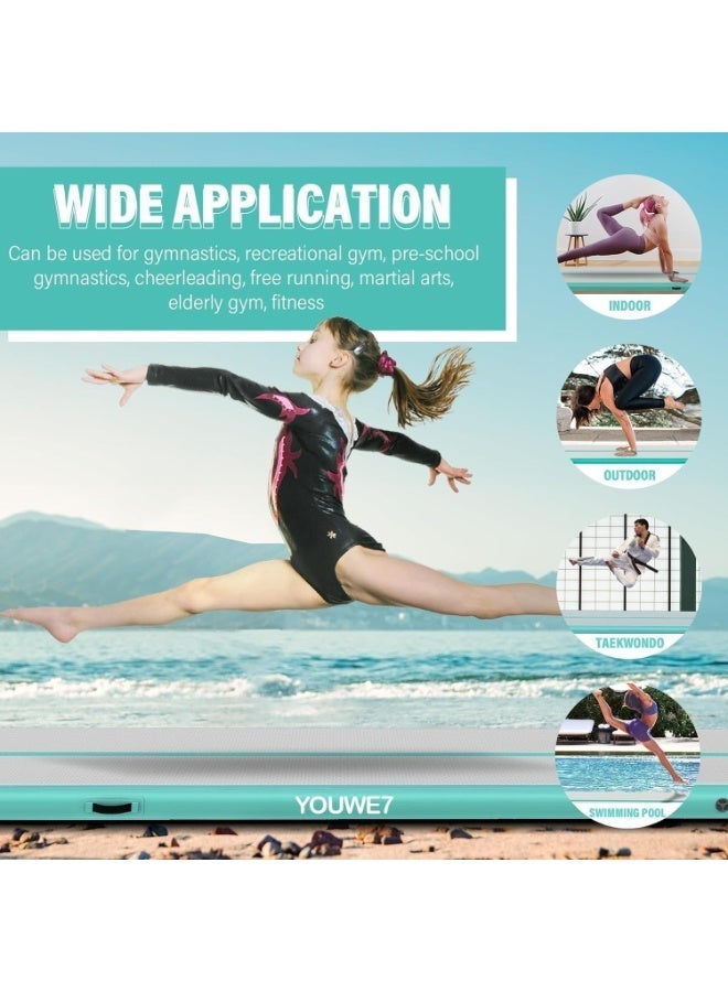 YOUWE7 Inflatable Air Tumbling Mat, Gymnastics Tumble Track, 10 CM Thickness Air Mats for Home Use Training Cheerleading Water Yoga with Inflatable Pumps - Image 2