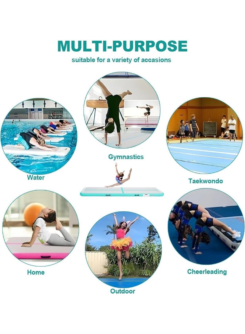 YOUWE7 Inflatable Air Tumbling Mat, Gymnastics Tumble Track, 10 CM Thickness Air Mats for Home Use Training Cheerleading Water Yoga with Inflatable Pumps - Image 3