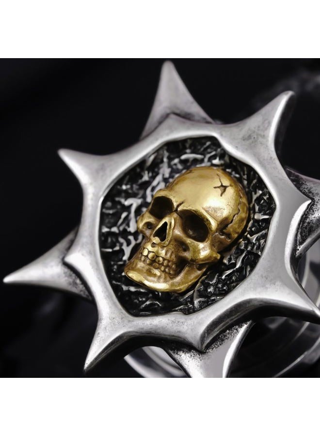 COOEAR Stainless Steel Ear Tunnel and Plug, Flesh Gauges for Earrings, Industrial Gears Design Piercing Expander Stretchers., 0g(8mm), Stainless Steel, sandstone - Image 3