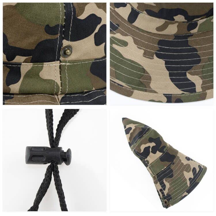Vikodah Kids Bucket Sun Hats Camouflage Summer UV Protection Packable Boonie Caps for Boys Girls 5-9 Years - Image 4