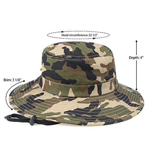 Vikodah Kids Bucket Sun Hats Camouflage Summer UV Protection Packable Boonie Caps for Boys Girls 5-9 Years - Image 5