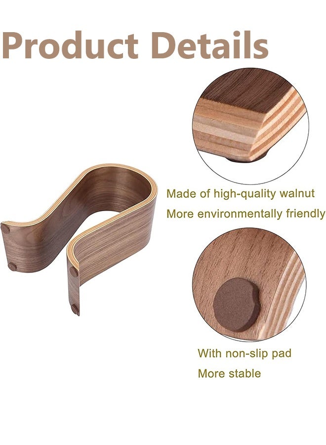 Wooden Headphone Stand Gaming Headset Holder Non-Slip U Shaped Headphone Stand Universal Headset Holder Gaming Headset Stand, for Home, Office, Study, Shop - Image 4