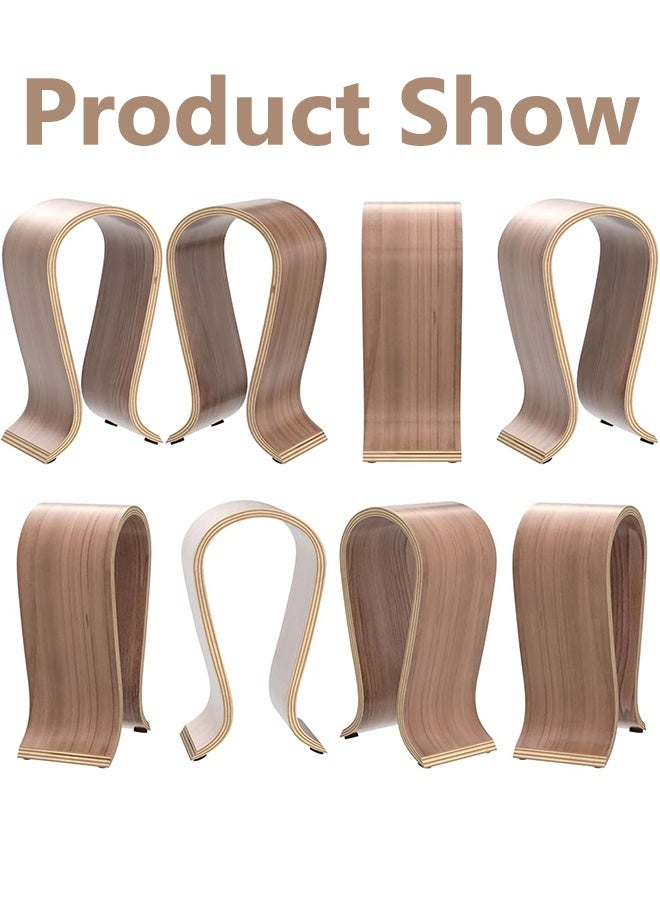 Wooden Headphone Stand Gaming Headset Holder Non-Slip U Shaped Headphone Stand Universal Headset Holder Gaming Headset Stand, for Home, Office, Study, Shop - Image 5