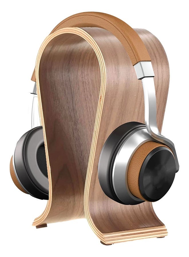 Wooden Headphone Stand Gaming Headset Holder Non-Slip U Shaped Headphone Stand Universal Headset Holder Gaming Headset Stand, for Home, Office, Study, Shop - Image 1