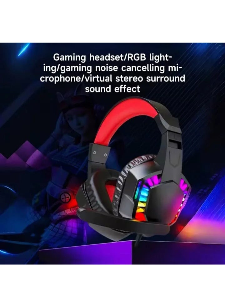 RGB a-66   Gaming Headset: Wired gaming headset with surround sound and built-in microphone, comfortable for PC, laptop, and gaming. - Image 2