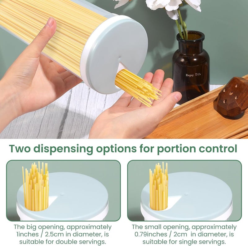 EORTA Plastic Tall Food Storage Spaghetti Noodle Pasta Container with Locking Lid Clear Dry Food Keeper Canister Cereal Crisper Box, Random Color - Image 3