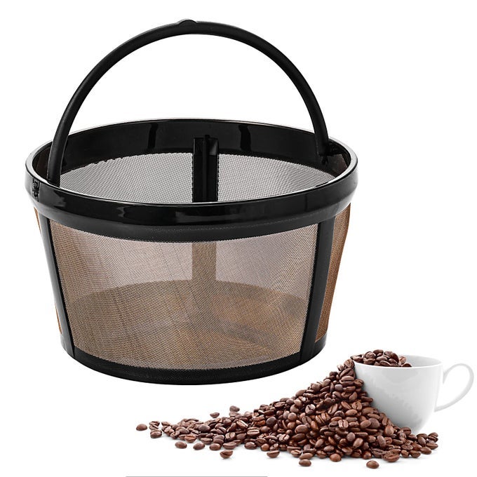 REUSABLE COFFEE FILTER 4 CUP BASKET COFFEE FILTERS REPLACEMENT COFFEE FILTER PERMANENT FILTER COFFEE REPLACMENT COFFEE FILTER FOR MR COFFEE COFFEE MAKERS AND BREWERS 1 PC