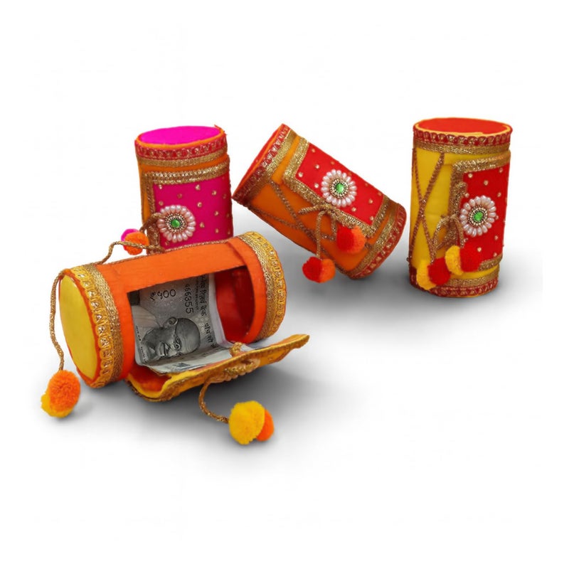 PIEPOT Decorative Cash Gift Box for Wedding, Shagun & Jewelry Fabric-Wooden Box | Multipurpose Envelope Box for Festivals, Return Gifts, Bangles, Birthdays & Special Occasions (Pack of 4) - Image 1