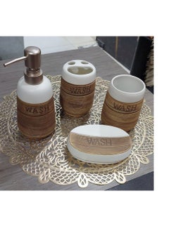 Generic 4-piece porcelain dispenser set A dispenser for hand soap. The set is made of porcelain.  - Image 2