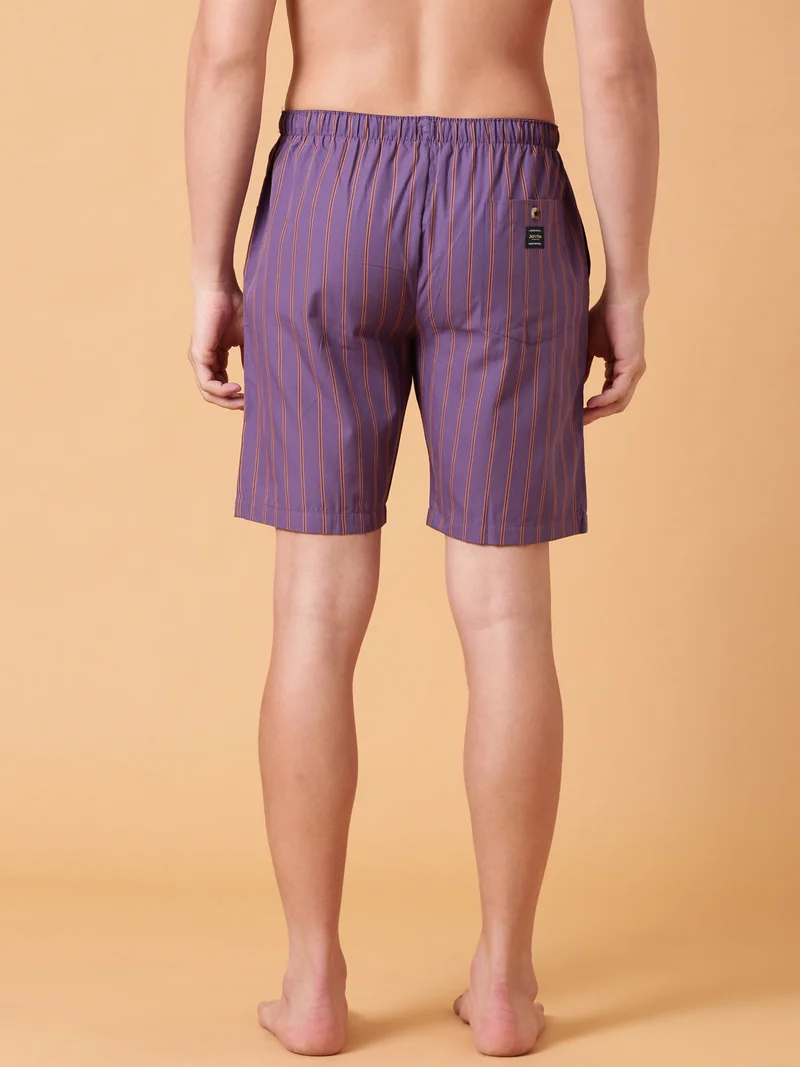Joven JOVEN Men Checked Cotton Lounge Shorts