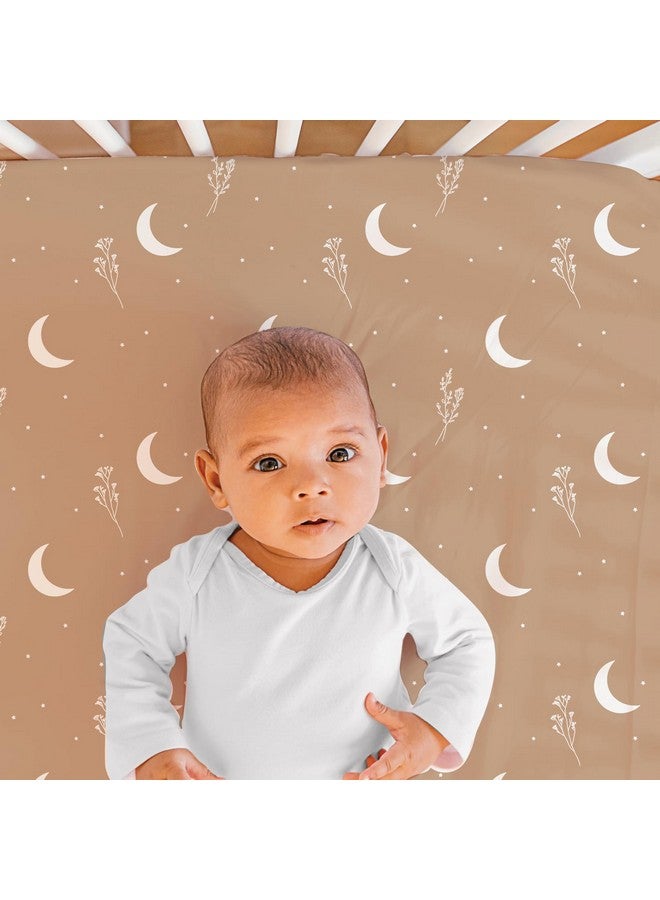 The Peanut Shell مجموعة بيبي سرير 3 قطع من ذا بيناتشيل للأولاد والبنات - مجموعة ديكور سرير حديثي الولادة، الرضع والأطفال مع شريحة سرير ملائمة، وزخرفة غبار، وغطاء مريح - بوهو سماوي - Image 3