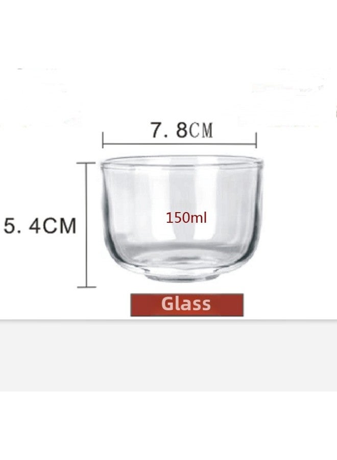 Multi-use Glass Small Tea Cup Chaoshan Gongfu Flower Tea Cup Double-layer Tea Cup Diamond Cup Crystal Cup Dissolver-Color:150ml Single-layer Glass Teacup Gift Box/boxed 2-Capacity:Below 50ml - Image 4
