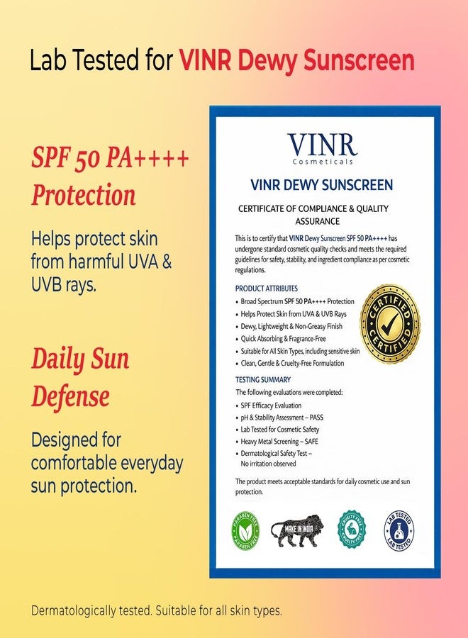 VINR واقي شمس VINR 2% بخلاصة الحلزون، عامل حماية من الشمس 50++++ | غني بمستخلص العنب | البابايا + فيتامين سي + نياسيناميد 4% | واقي شمس مُفتّح، مُرطّب، ومُرمّم لحاجز البشرة، مع خلاصة الصبار والسيراميد والكركم | خالٍ من العطور - 50 غرام (عبوة من 5 قطع) - Image 5
