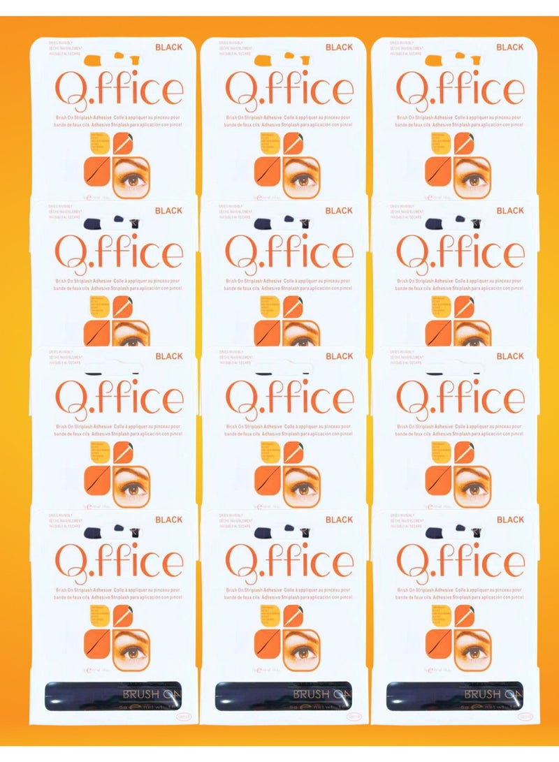 Office 12 Pieces Eyelash Glue Black 6g - Image 1