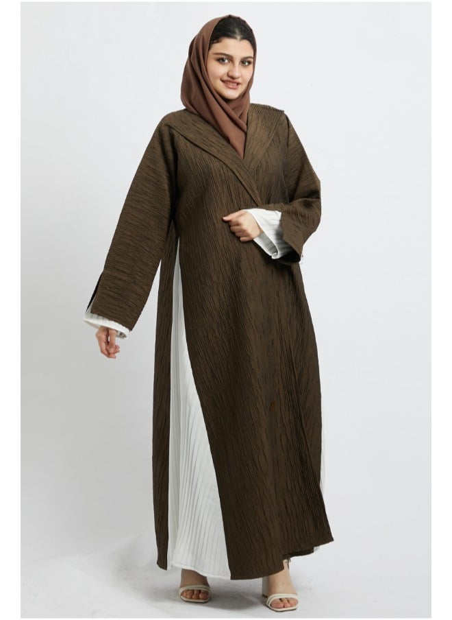Evva Luxury Saudi Abaya for Women – Elegant Open Front Modest Wear in Premium Fabric – Ideal for Ramadan, Eid, and Everyday Elegance 