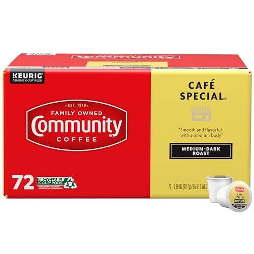 Community Coffee Caf Special 72 Count Coffee Pods MediumDark Roast Compatible with Keurig 20 KCup Brewers 72 Count Pack of 1 - Image 1