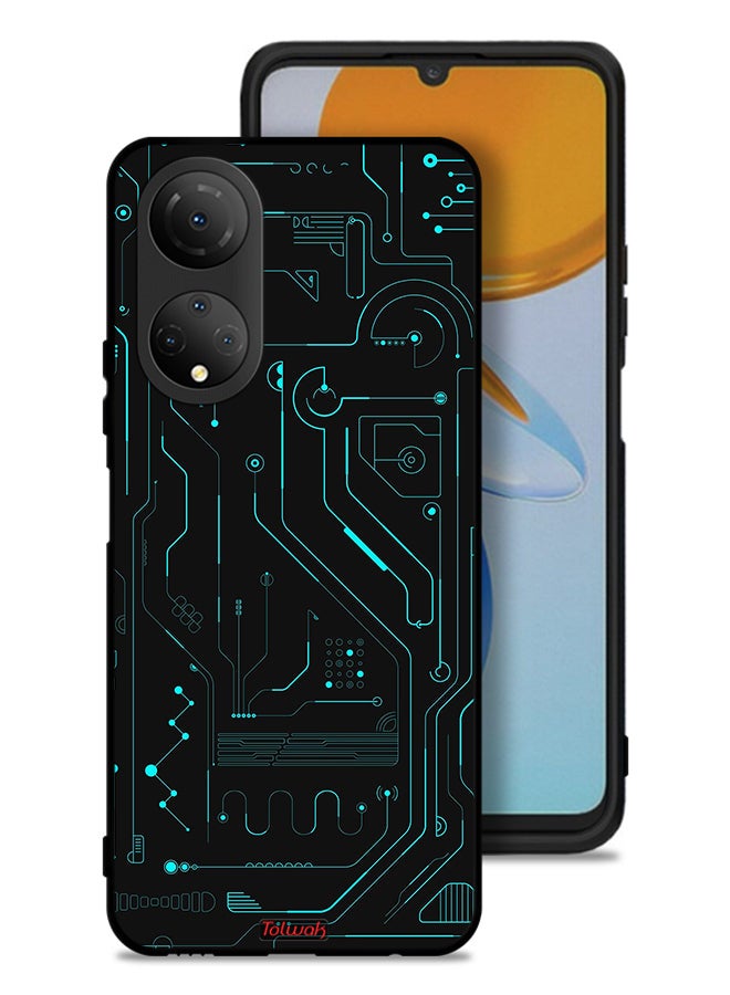 Tolwak غطاء حماية Honor X7 فن رقمي دوائر الحد الأدنى عرض متعدد - Image 1