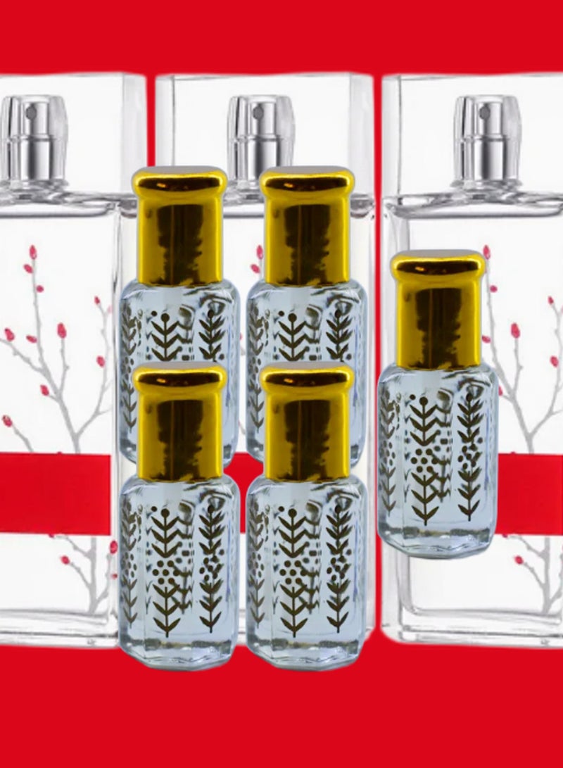 5 قطع زيت عطري ان ريد نسائي الشفاف الأصلي 6مل