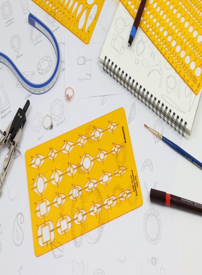 Isomars Hearts Shapes Symbols Drawing Drafting Template Stencil - Image 4