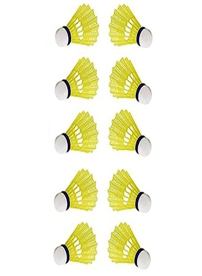 CLOVERBYTE Sports Badminton 10 Piece Nylon Shuttle - Yellow - Image 4