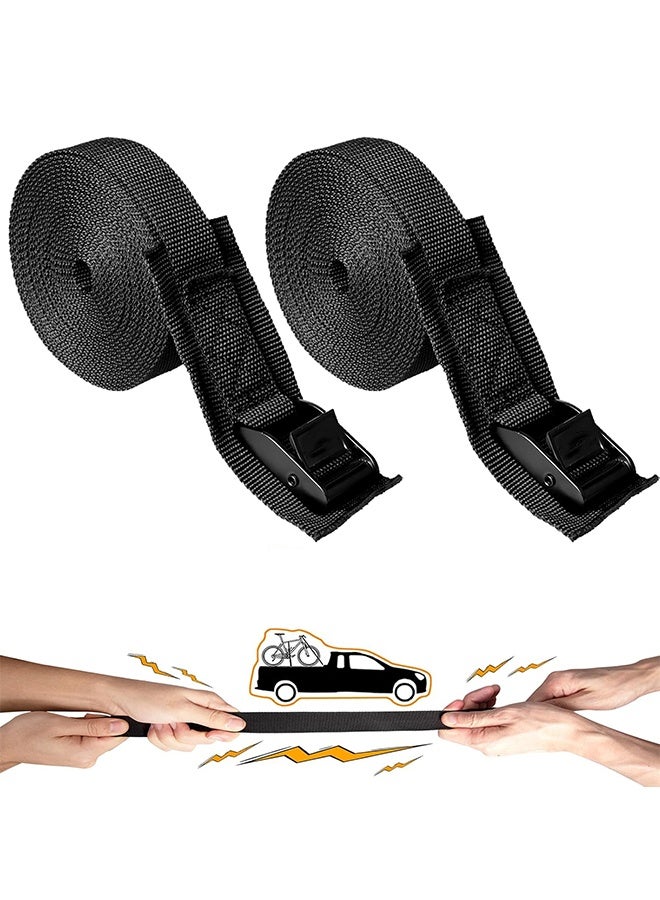 GIFT 2Pcs Lashing Strap 2.5cmx3M, Cam Buckle Tie Down Straps Heavy Duty Secure Straps up to 100KGS Capacity for Bicycles, Motorcycle, Kayak, Trailer, Cargo, Truck, Luggage - Image 1