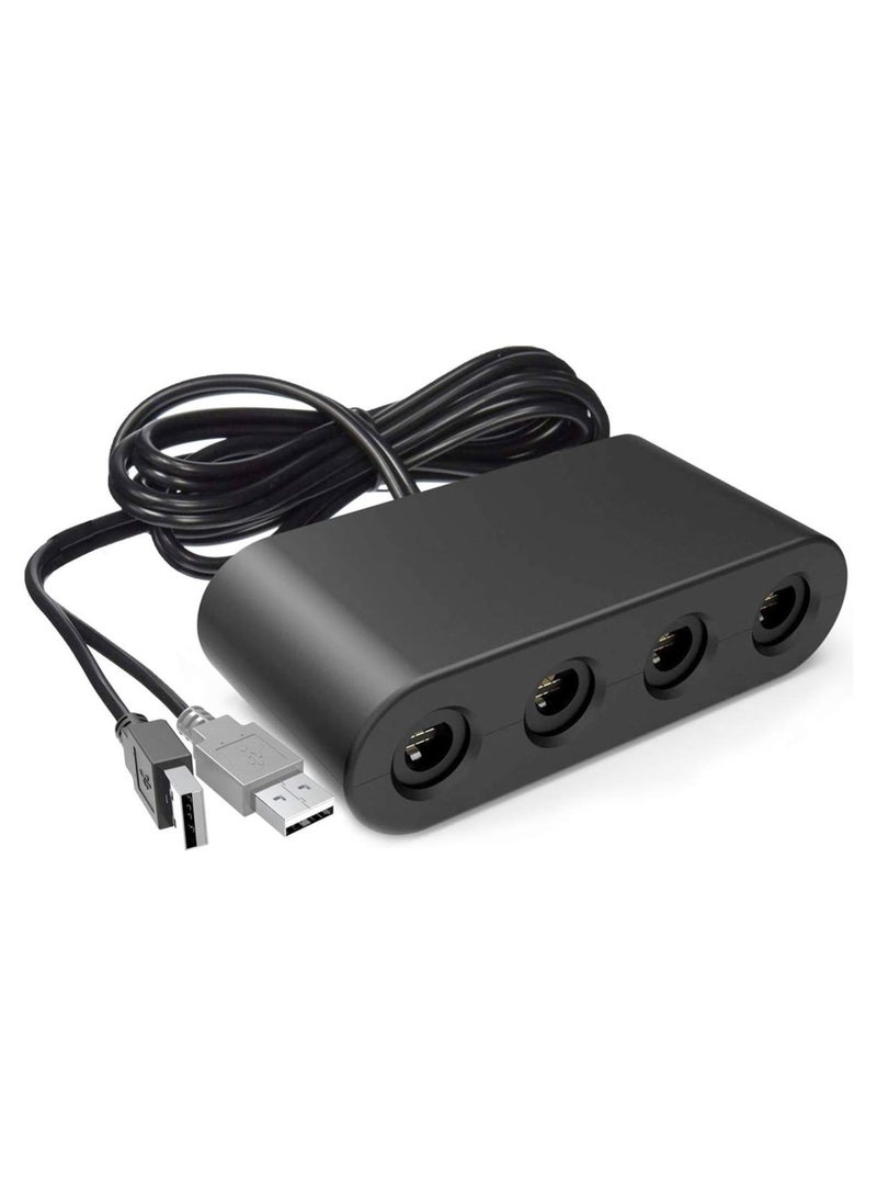 Bukela Gamecube Adapter for Nintendo Switch Gamecube Controller Adapter and WII U and PC, Super Smash Bros Gamecube Controller Adapter. Support Turbo and Vibration Features with 180cm Long Cable  - Image 1