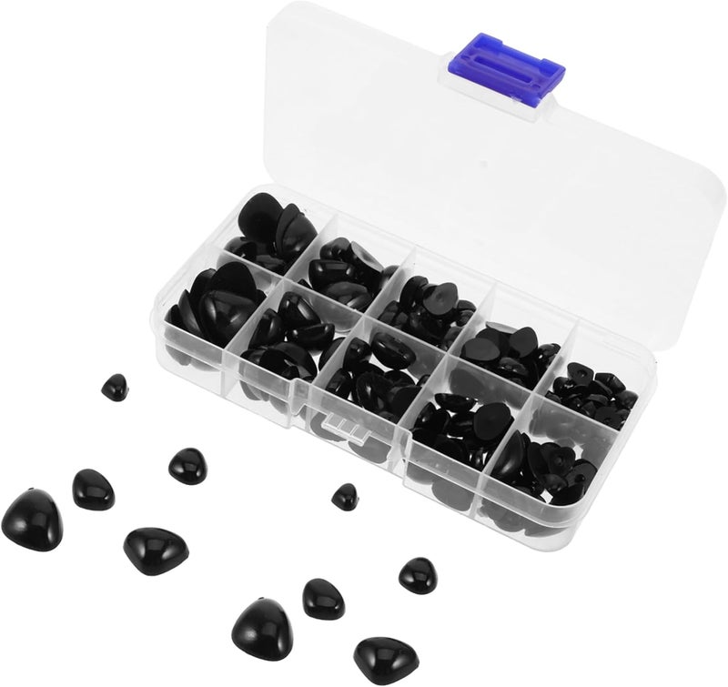 TEHAUX 150pcs Plush Doll Nose Accessories for DIY Animal Crafts Flat Base for Easy Crafting Educational Play and Doll Puppet Making - Image 1