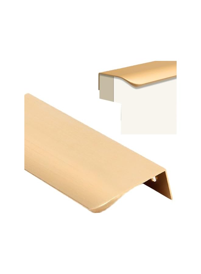 promass Gold Edge Finger Pulls for Cabinets Wardrobes 8 Pack, Modern Style Drawer Handles, Handles Drawer Pulls Modern Aluminum Concealed Tab Pulls for Closet Door,(150mm) - Image 3