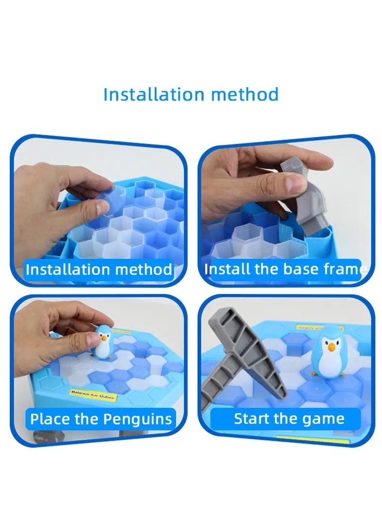 Generic - Fun puzzle table ice cube crushing game to save the penguin from the trap, early education family game, age 3 years and above - Image 1