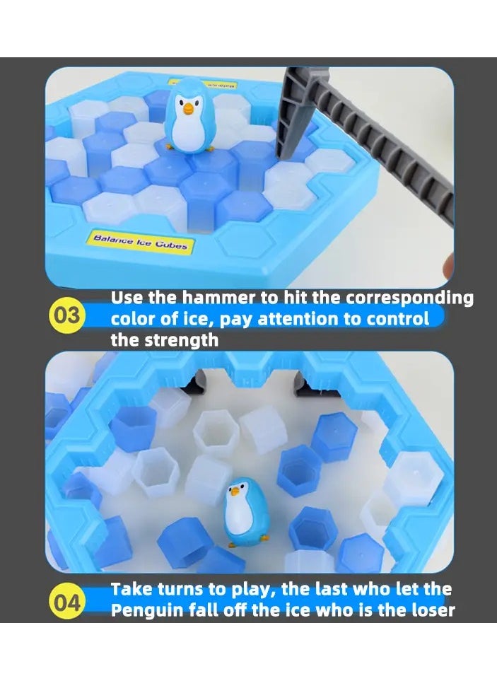 Generic - Fun puzzle table ice cube crushing game to save the penguin from the trap, early education family game, age 3 years and above - Image 1