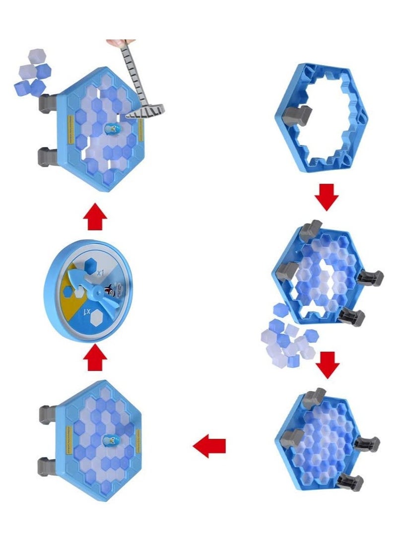 Generic - Fun puzzle table ice cube crushing game to save the penguin from the trap, early education family game, age 3 years and above - Image 1