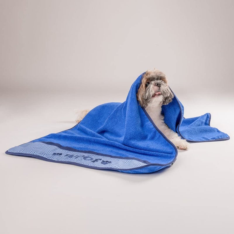 Heads Up For Tails Microfibre Towel for Pets Blue - Image 2