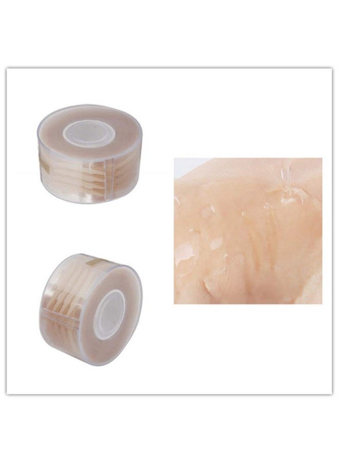 AISIBO 300 Pairs Adhesive Invisible Fiber Double Eyelid Tape Stickerswaterproof Eye Tape Natural Complexion With Y Shaped Fork (Silm) - Image 2