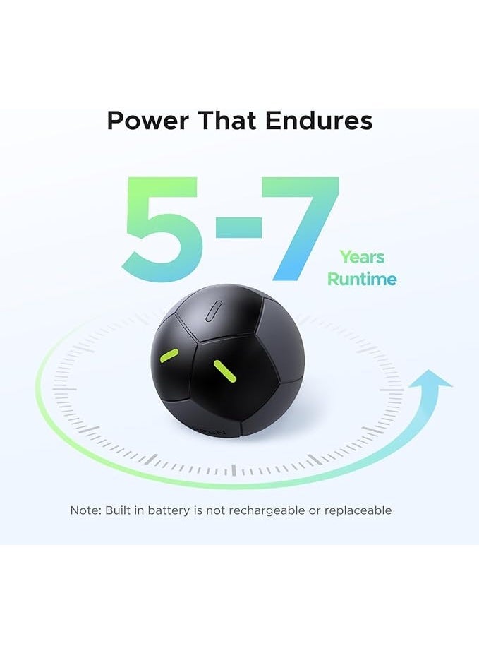 Football-Shaped Air Tracker Tag (iOS Only), Bluetooth Key Finder Compatible with Apple Find My, 7-Year Battery Life Smart Locator for Keys Luggage Wallet, Waterproof - black - Image 4